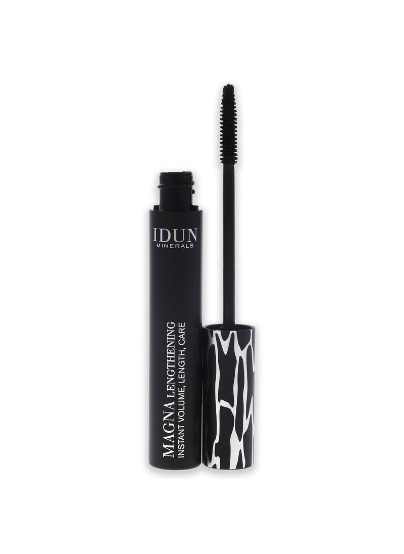 IDUN Minerals Magna Lengthening Mascara - Volumizing, Pigmented Solution Enhances Short Lashes - Hydrating Mineral Formula without Smudging - Vegan and Cruelty Free - 009 Black - 0.44 oz