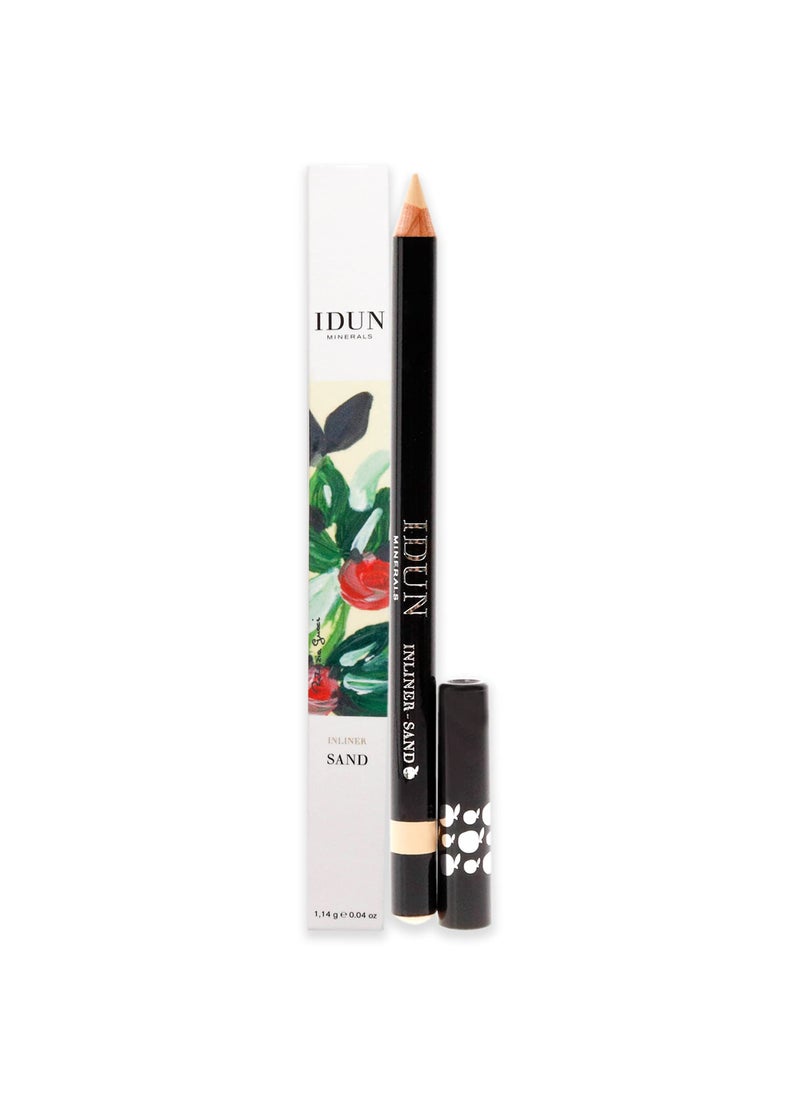 IDUN Minerals Creamy Eyeliner - Precision Pen for Flawless Eye Looks - Skin Nourishing Mineral Formula - Fine Tipped Point and Angled Smudging Tool for Sharp or Smoky Designs - 103 Sand - 0.012 oz