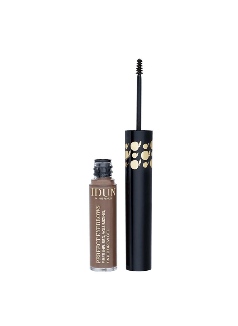 Idun Minerals Perfect Eyebrows Gel - Adds Texture For Voluminous Brows - Highly Purified Mineral Pigments Give A Rich And Even Colour - Spoolie Brush Precisely Defines The Arches - Medium - 0.19 Oz