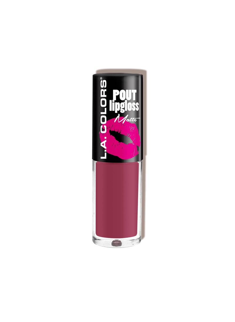L.A. COLORS Pout Matte Lipgloss, Kissable CLG637