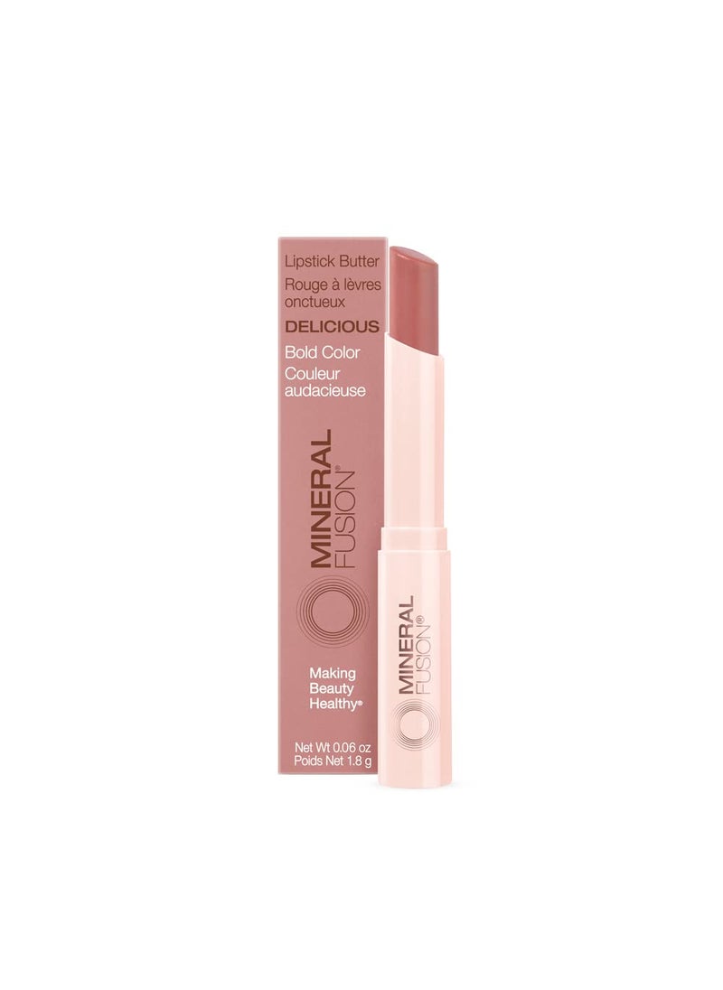 Mineral Fusion Lipstick Butter 0.06 Ounce, Delicious, 1 Count