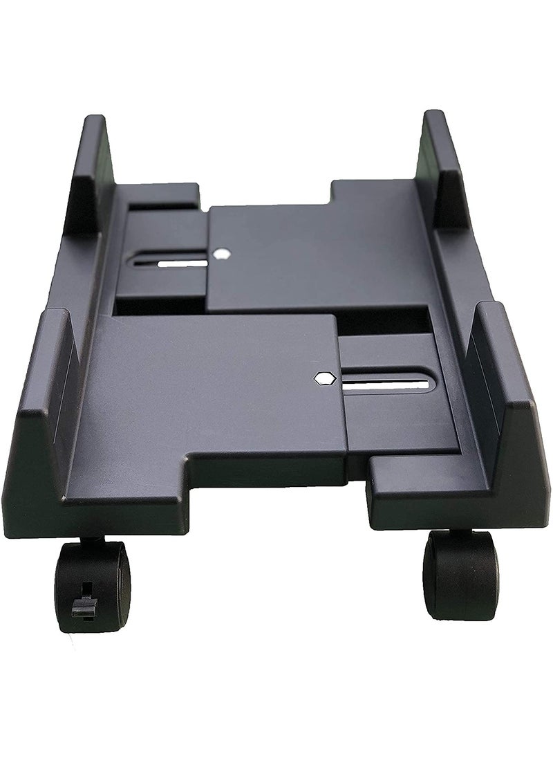 Alok Adjustable Mobile CPU Stand Computer Stand Heavy Duty PC Stand CPU Holder Under Desk Desktop Computer Tower Rolling Stand Cart with Locking Caster Wheels