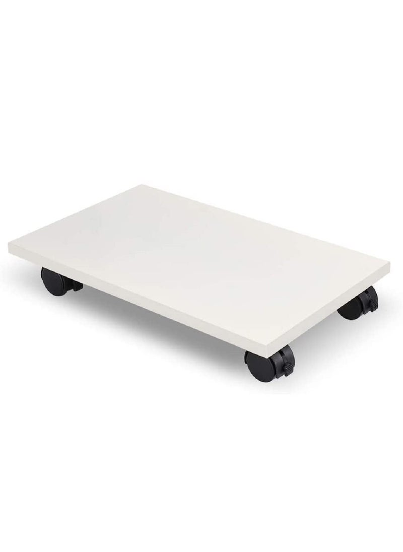 UniShop Heavy Duty Wooden CPU Tower Stand White 1567 x 906 Inch