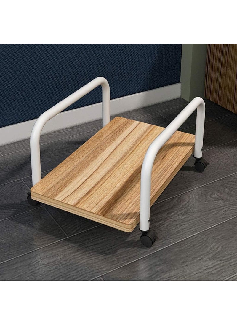 INDIDECOR 567839 Computer Tower Stand CPU Stand Mobile Floor and Under Desk CPU Holder Rolling PC Stand Host Tray Storage Rack Base Tray Chassis Bracket Mobile Pulley Rack CPU Stand