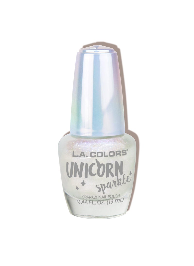 L.A. COLORS Unicorn Sparkle Nail Polish, Sugar Snowflake CNL81