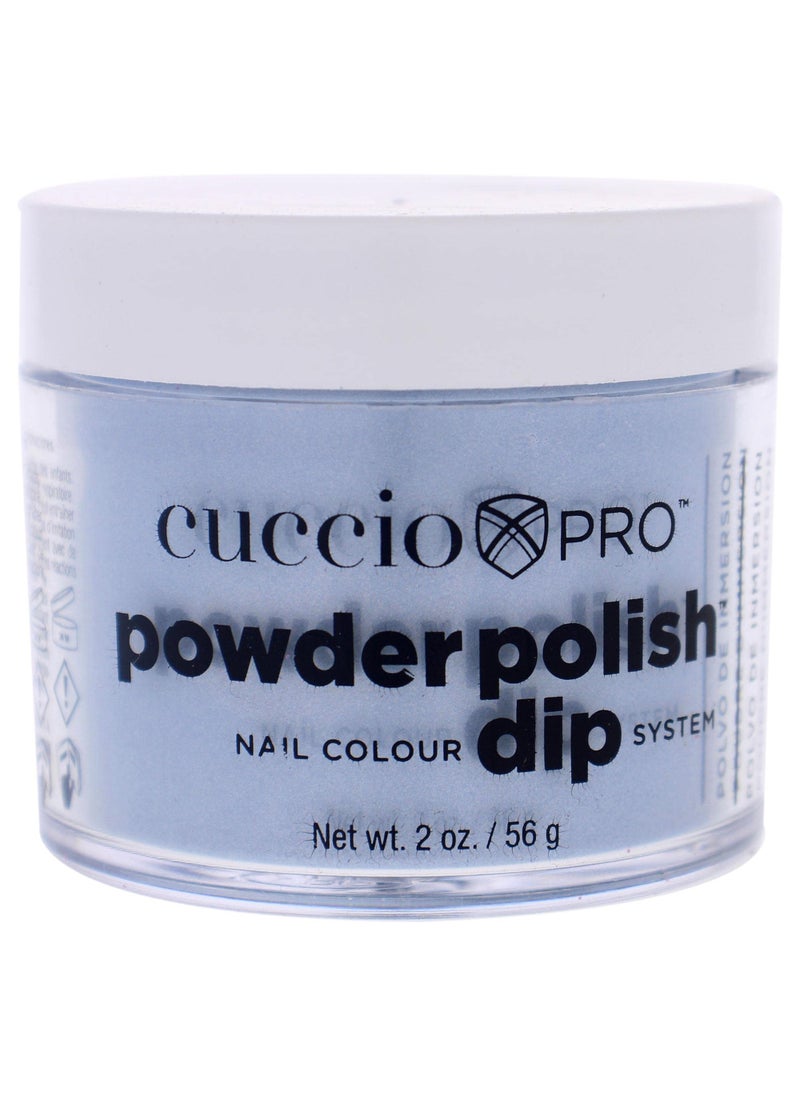 Cuccio Colour Powder Nail Polish - Lacquer For Manicures And Pedicures - Highly Pigmented Powder That Is Finely Milled - Durable Finish With A Flawless Rich Color - Blue W/ Blue Mica - 2 Oz