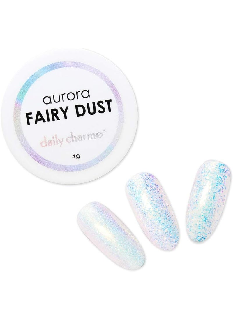 DAILY CHARME Dreamy & Aurora Fairy Dust Magic Iridescent Nail Art Glitter Decoration (0.004 Original, Aurora)