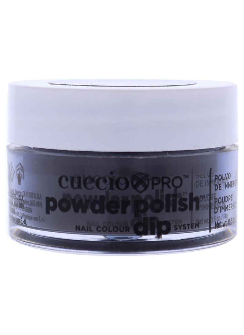 Cuccio Colour Powder Nail Polish - Lacquer For Manicure And Pedicure - Highly Pigmented Powder That Is Finely Milled - Durable Finish, Flawless Rich Color - Easy To Apply - Midnight Black - 0.5 Oz 5537-5