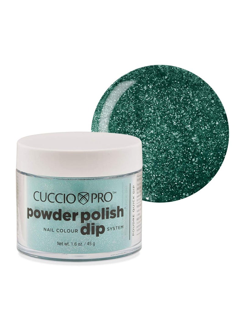 Cuccio Colour Powder Nail Polish - Lacquer For Manicure And Pedicure - Highly Pigmented Powder That Is Finely Milled - Durable Finish With A Flawless Rich Color - Jade Silver Glitter, 2 Ounce (Pack of 1), (I0097794)