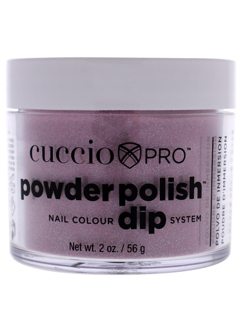 Cuccio Colour Powder Nail Polish - Lacquer For Manicure And Pedicure - Highly Pigmented Powder That Is Finely Milled - Durable Finish With A Flawless Rich Color - Pink W/ Silver Glitter - 1.6 Oz, (I0097817)