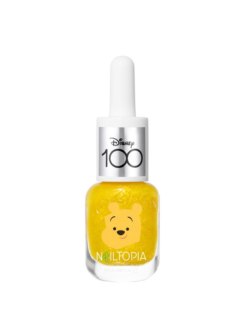 Nailtopia BioSourced Chip Free Nail Lacquer Disney Collection Winnie The Pooh  SuperfoodInfused Polish  Chip Resistant Formula  QuickDry Long Lasting Wear  Yellow Glitter  0169 oz
