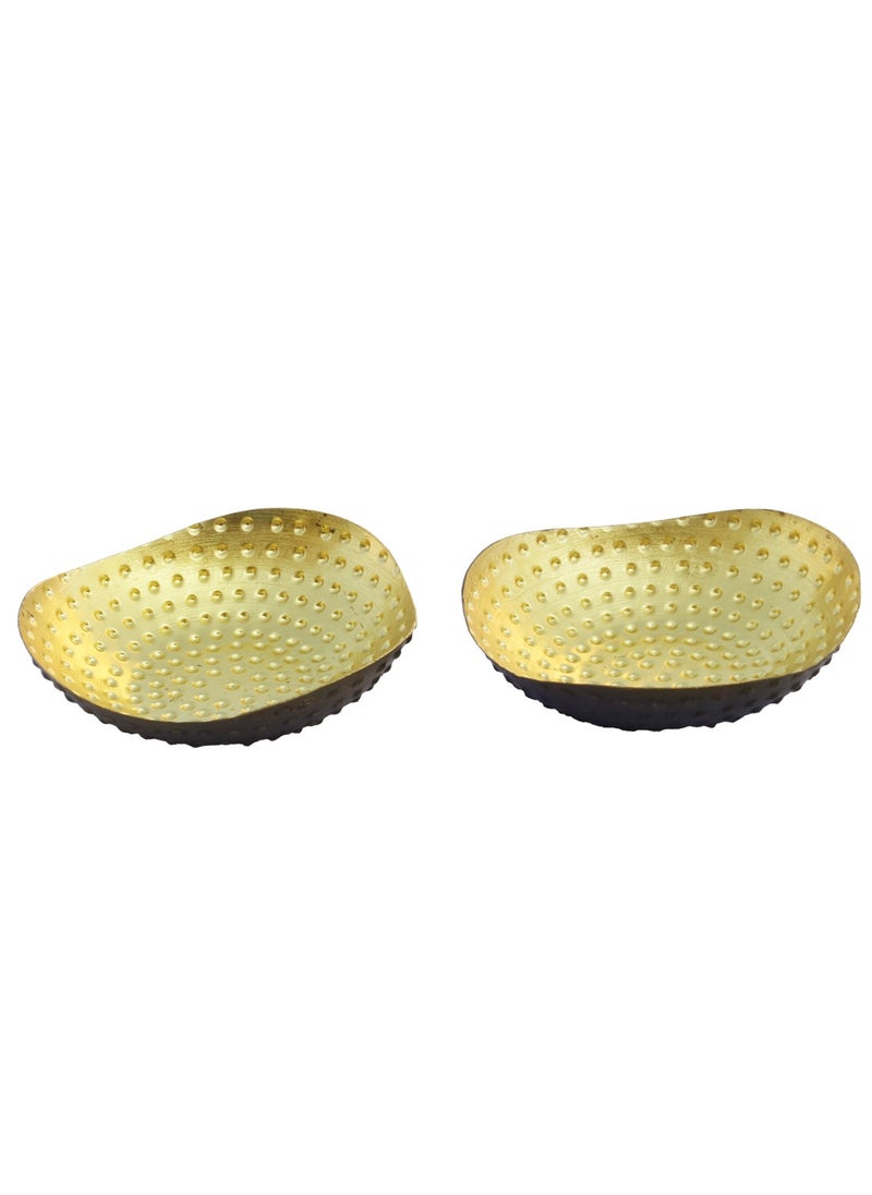 DeKulture Handmade Gold Nail TLight Holders Set of 2 Home Decor Valentines Day Easter Diwali Gift 3x05 Inches