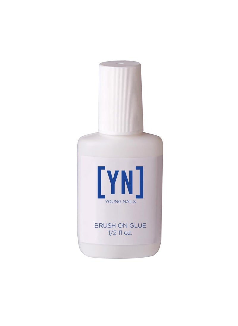 Young Nails Brush On Quick Dry Nail Glue - Strong Adhesive for Press Ons, Artificial Nail Tips, Best Nail Bond for Fast Application, Easy Fake Nails