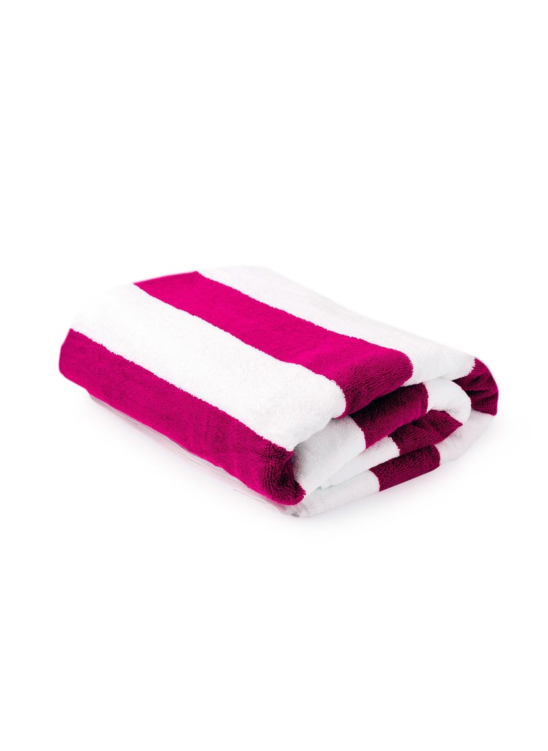 Layers Miami Pink Cabana Stripes Pool Towel 550 GSM XL Size Beach Towel Pack of 1 180 m L x 90 cm W