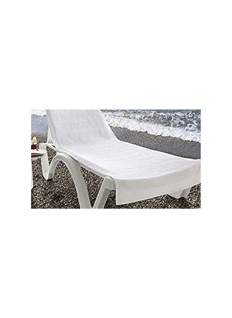 WINSTON HOME Beach Towel 900 GSM Zero Twist Egyptian Cotton Extra Large 40 x 60 Inches White