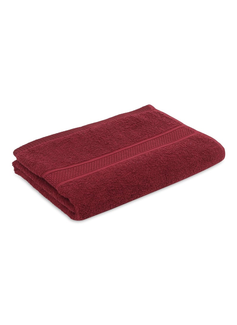 BRODLOOM 380 GSM Cotton Large Size Bath Towel UltraSoft Absorbent Fade Resistant Bathing Towel for Home Gym Workout Yoga Travel Size 55 X 28 Inch Wine