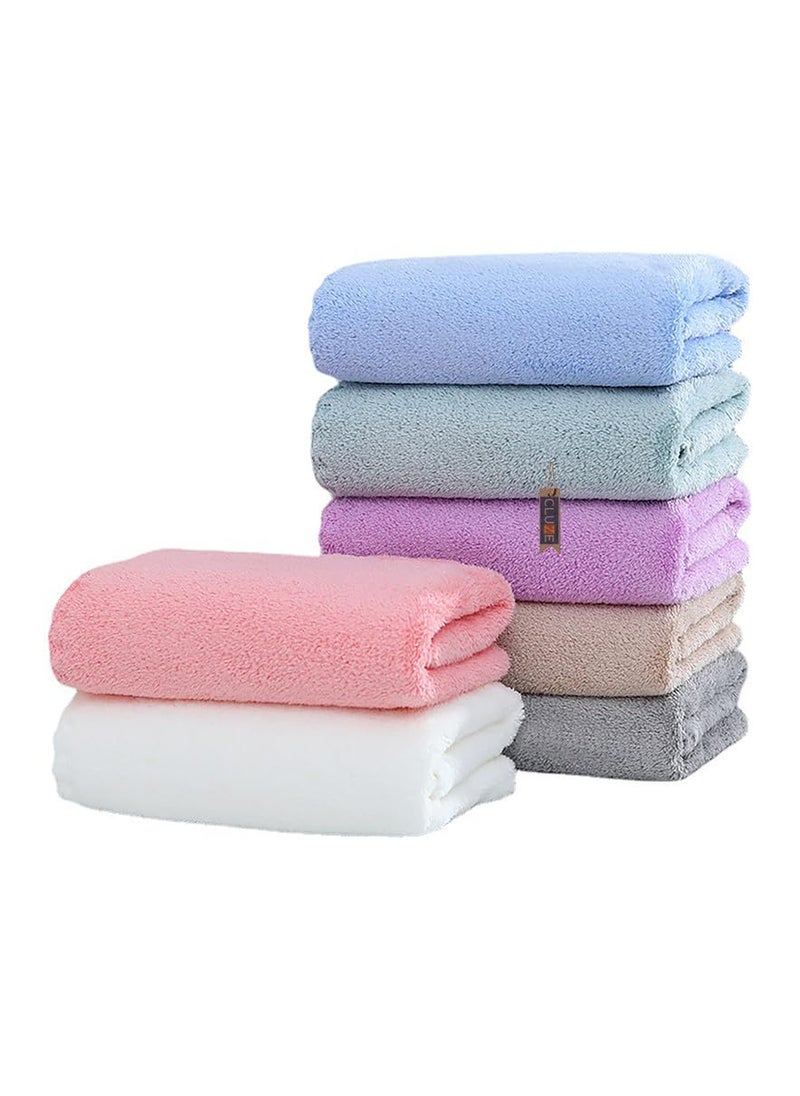 CLUZE Soft Absorbent Lint Free Microfiber Face Towel for Baby Washcloth Set 35x75 cm Multicolor Pack of 6