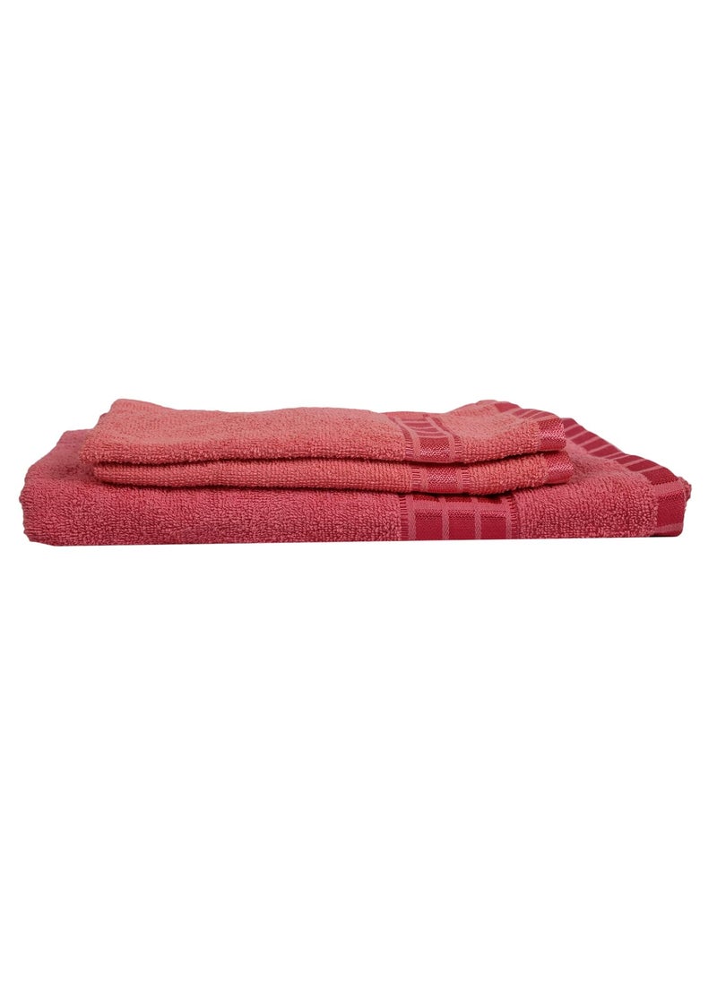 Eurospa Cotton Towel 380 GSM Set of 3 Pink