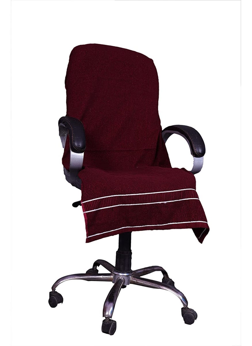 LRSDAA 100 Cotton Solid Luxury Premium Super Soft Office Chair Towel with Tie Knot 550 GSM Pack of 1 Maroon