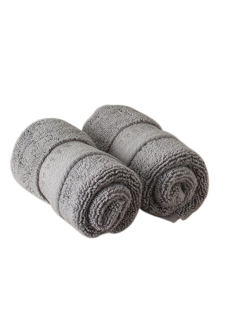 SPREAD SPAIN Resort Luxury Hotel Spa Quality 720 GSM Luxurious Cotton 13x13 Inches 2 Piece Face Towel Set for Maximum Softness Absorbency UltraDurable Carbon