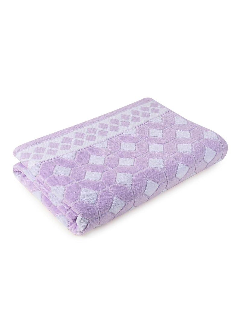 BRODLOOM 450 GSM Cotton Large Size Bath Towel UltraSoft Absorbent Fade Resistant Bathing Towel for Home Gym Workout Yoga Travel Size 55 X 28 Inch Lavender