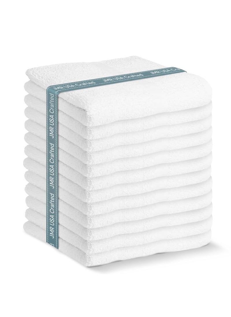 Jmr White Terry 20x40 5lb EconomicalBudget Grade Bath Gym Pool Towel12pk