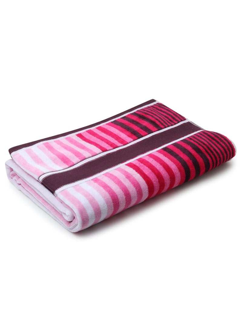 BRODLOOM 420 GSM Cotton Large Size Bath Towel UltraSoft Absorbent Fade Resistant Bathing Towel for Home Gym Workout Yoga Travel Size 55 X 28 Inch Pink