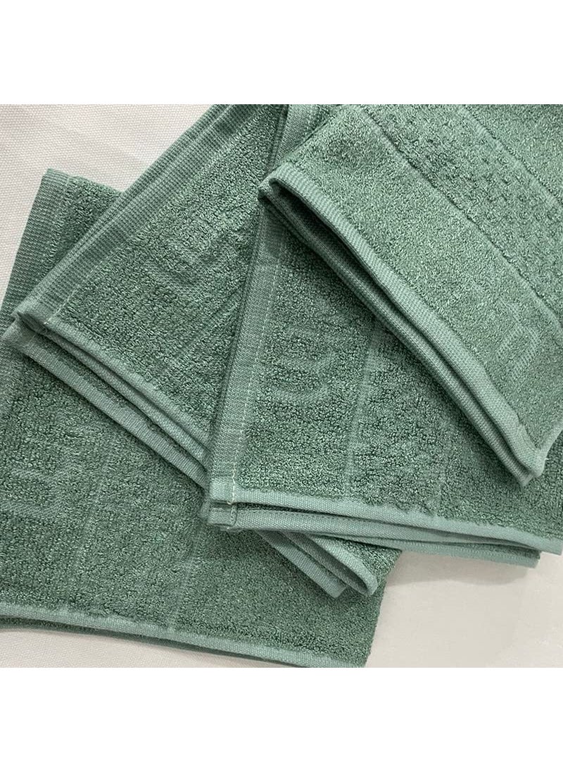 madake Face Towel for Travel Spas and Gyms Quick Dry Towel Lightweight AntiBacterial AntiOdor Super Soft Super Absorbent 33X33 cms 480 GSM Ethical Green