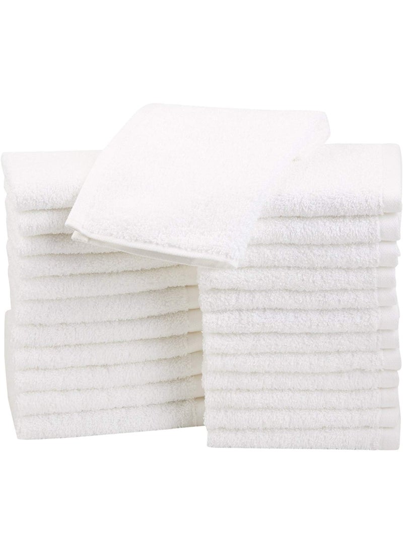 AYUS Premium Soft Feel FaceTowels Set 12 x 12 inches 100 Cotton Ultra Soft and Highly Absorbent 500GSM Towels for Bathroom Gym Shower Hotel and Spa White Pack of 6