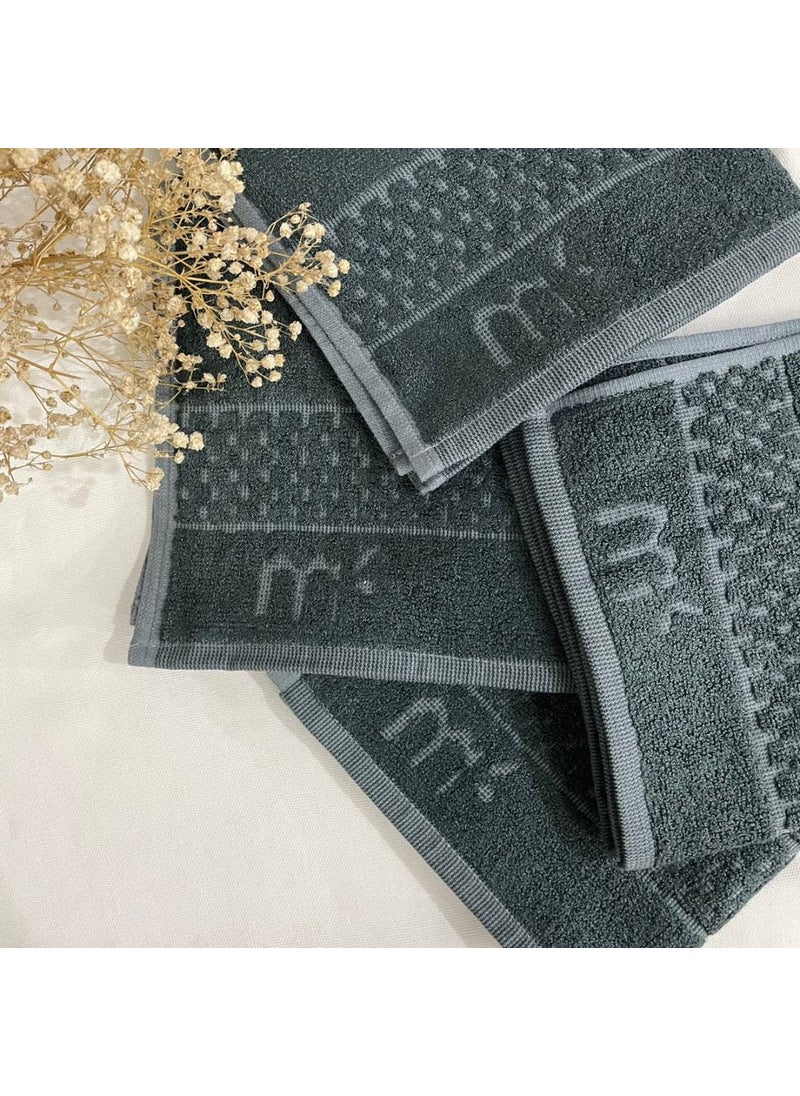 madake Face Towel for Travel Spas and Gyms Quick Dry Towel Lightweight AntiBacterial AntiOdor Super Soft Super Absorbent 33X33 cms 480 GSM Good Charcoal