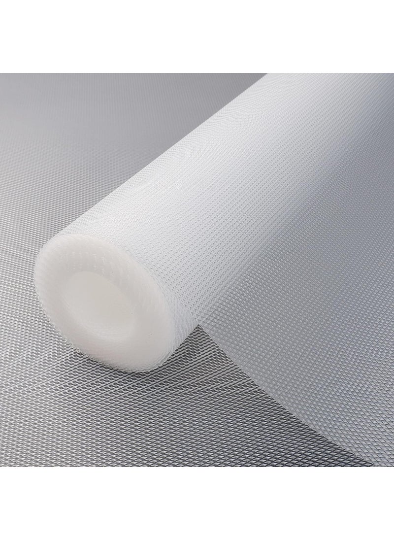 Porslin 45cm x 5m Roll Shelf Liners for Kitchen Shelves Cupboard Sheets Drawer Mats Fridge Liners AntiSlip Waterproof Washable BPAFree Durable Reusable Transparent Easy to Cut Food Safe