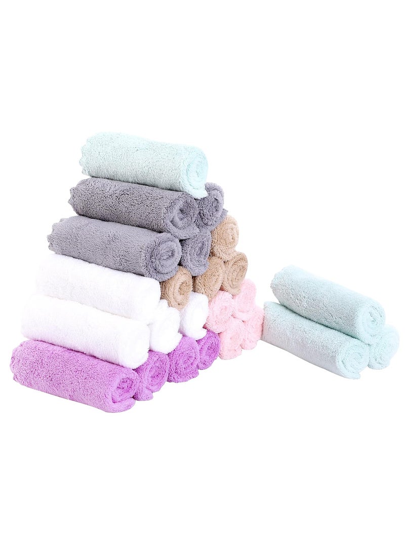 24 Pack Kitchen Dishcloths Wiping Cloth 10 x 10 Inch Multicolor