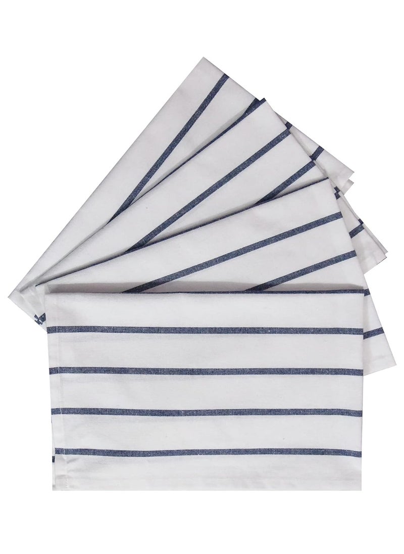NTSTAR Kitchen Towels Cotton 4570cm 190GSM Blue Thin Stripes 8