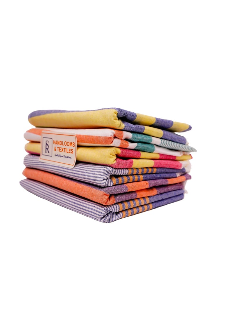 SR Handlooms and Textiles Towels 100 Pure Cotton Pack of 2 with 1 Year Guarantee Extra Large Size 3672Inch90180Cm 36Feet 250 GSM Heavy Quality Multi Color Mmn33 2