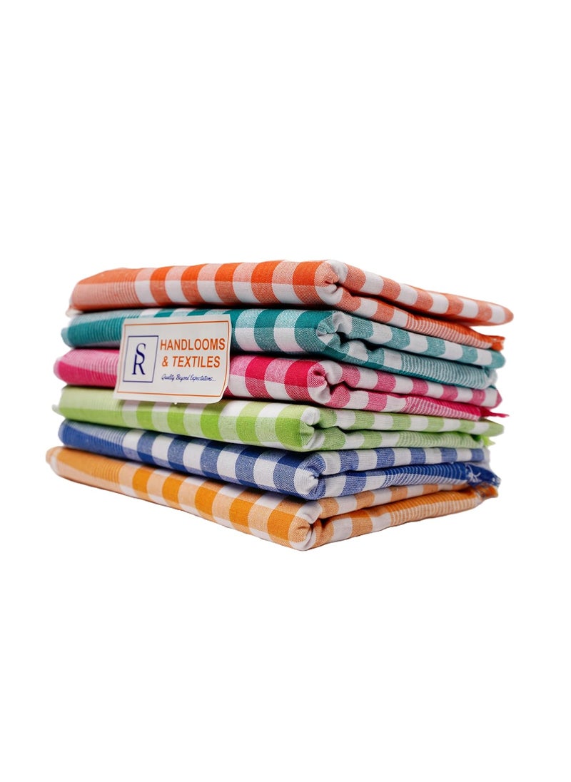 SR Handlooms and Textiles Towels 100 Pure Cotton Pack of 2 with 1 Year Guarantee Extra Large Size 3672Inch90180Cm 36Feet 250 GSM Heavy Quality Multi Color Mmn33 2