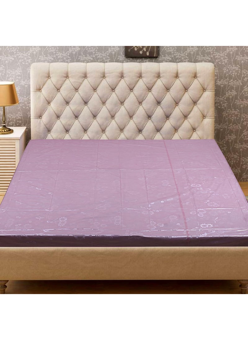Sharma Clothing Baby Waterproof Double Bed King Size PVC SheetBabyAdult Waterproof Protection Sheet for Mattress 7 5 X 6 5 FeetPink King Size