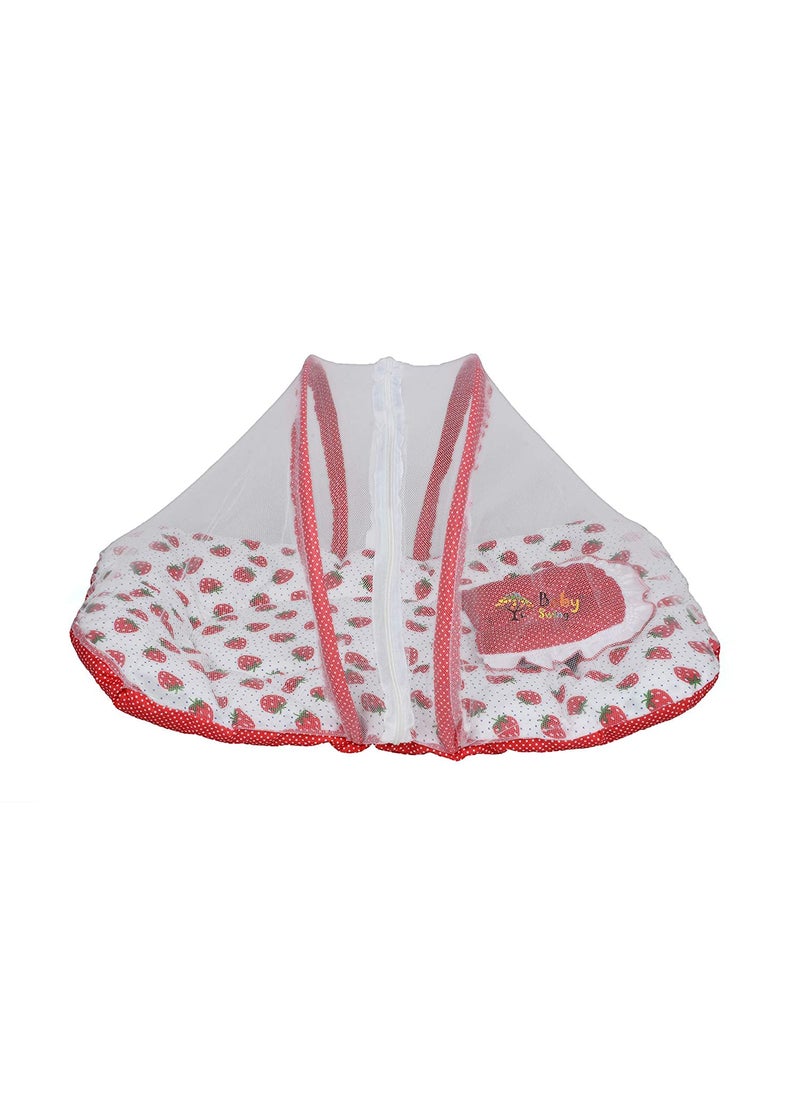 Baby Swing Baby Bedding Mattress Set with Mosquito Net for New Born Baby Kids Sleeping Mattress Bag Bed Set Cherry Print Red 06 Month 2