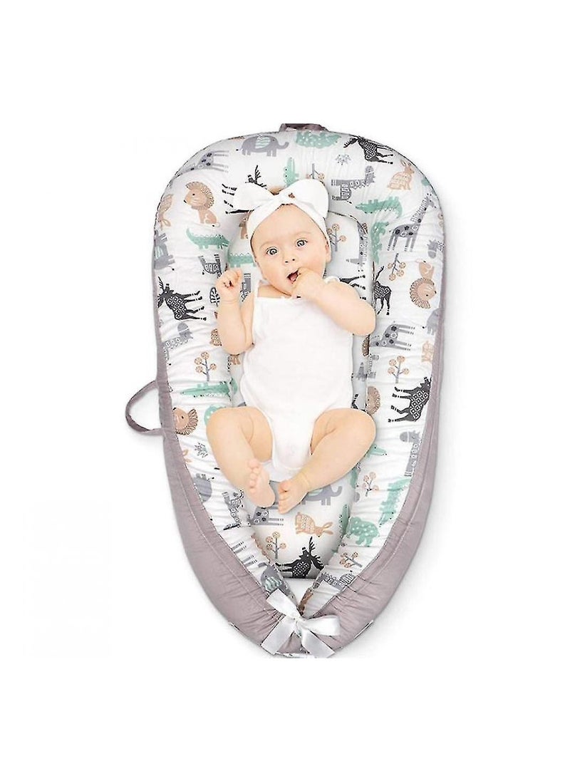 Organic Cotton Baby Nest Cover and Lounger Portable Travel Mattress Protector for Newborns and Infants Lightweight Design