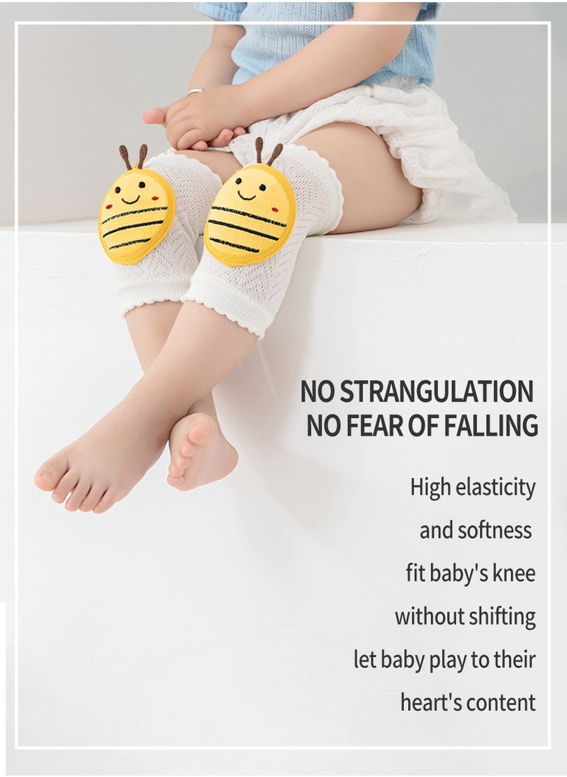 3 Pairs of Baby Knee Pads, Cotton Child and Infant Safe Crawling Elbow Pads, Anti-fall Cartoon Knee Pads for Crawling, Non-Slip Products, Protecting Infant and Toddler's Knees, Elbows and Legs