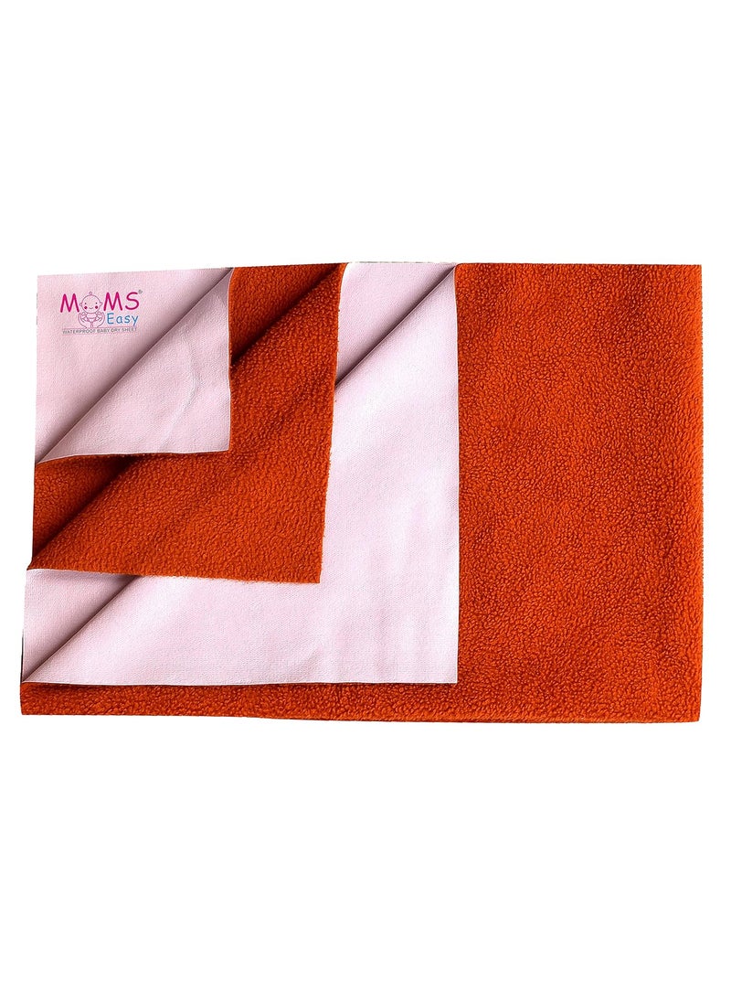 MOMSEASY New Born Baby Mattress Protector Sheet for Bed Wetting Play Mat for Kids Maroon Large 140x100 cm
