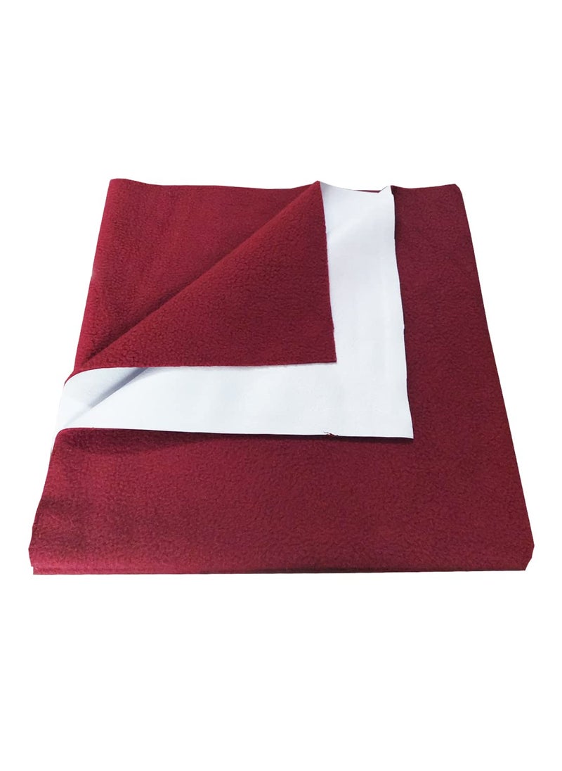 Neruti Enterprise AntiPiling Fleece Baby Sheet Extra Absorbent Quick Dry Sheet Baby Bed Protector Waterproof Baby Sheet Large 140cm x 100cm Maroon