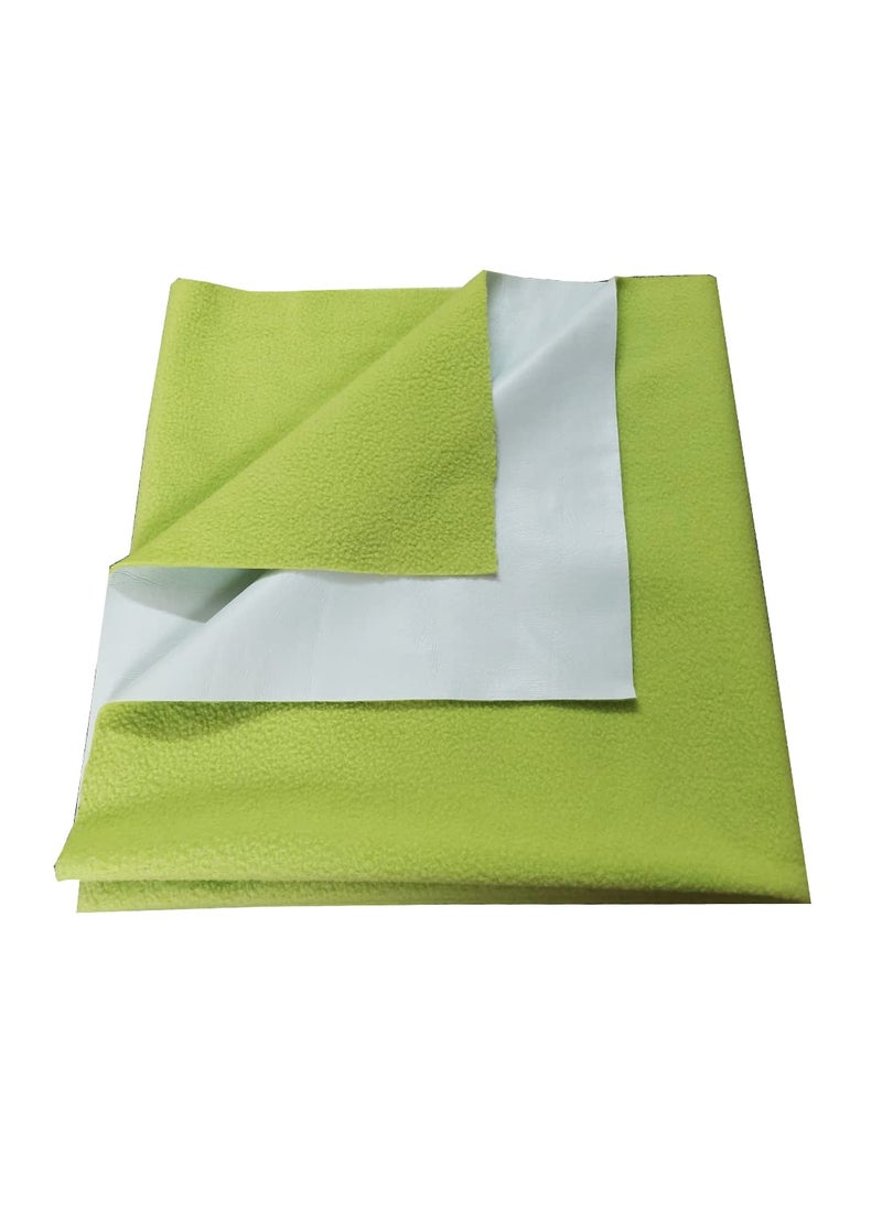 Neruti Enterprise AntiPiling Fleece Baby Sheet Extra Absorbent Quick Dry Sheet Baby Bed Protector Waterproof Baby Sheet Extra Large 200cm x 140cm Green