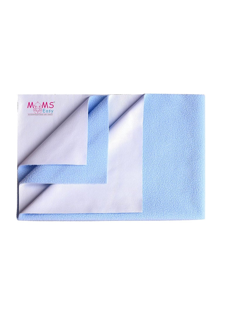 MOMSEASY New Born Baby Water Proof and Reusable Mat Bed Protector Absorbent Dry Sheets SkyBlue XLarge 200x140 CM