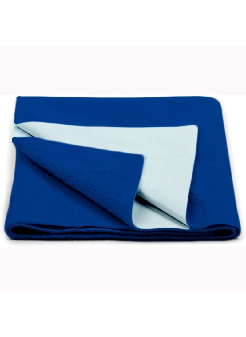 Edenwald AntiPiling Fleece Extra Absorbent Quick Dry Sheet for New Born Babies Cotton Bed Protector Mattress Reusable Waterproof baby Cot sheet for Toddler Infant XLarge size 200x140cmRoyal Blue