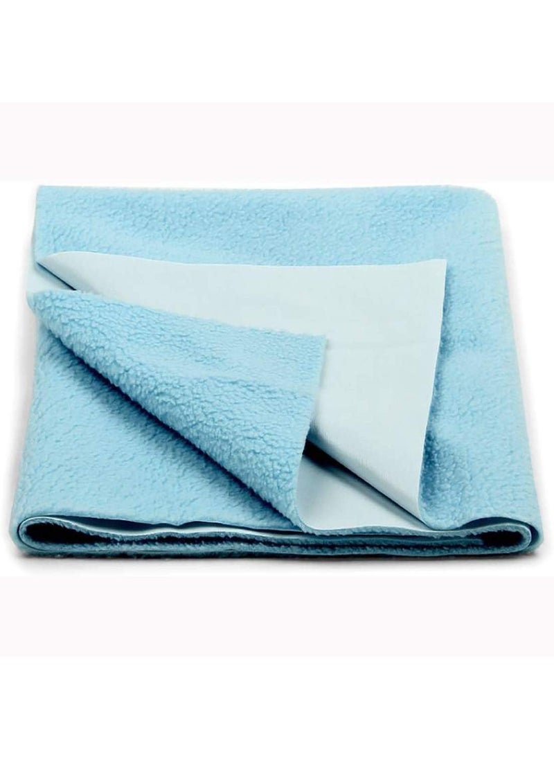 Edenwald Waterproof Quick Dry Sheet for Baby Dry Sheet for Double Bed Sky Blue_XLarge 200cm x 140cm