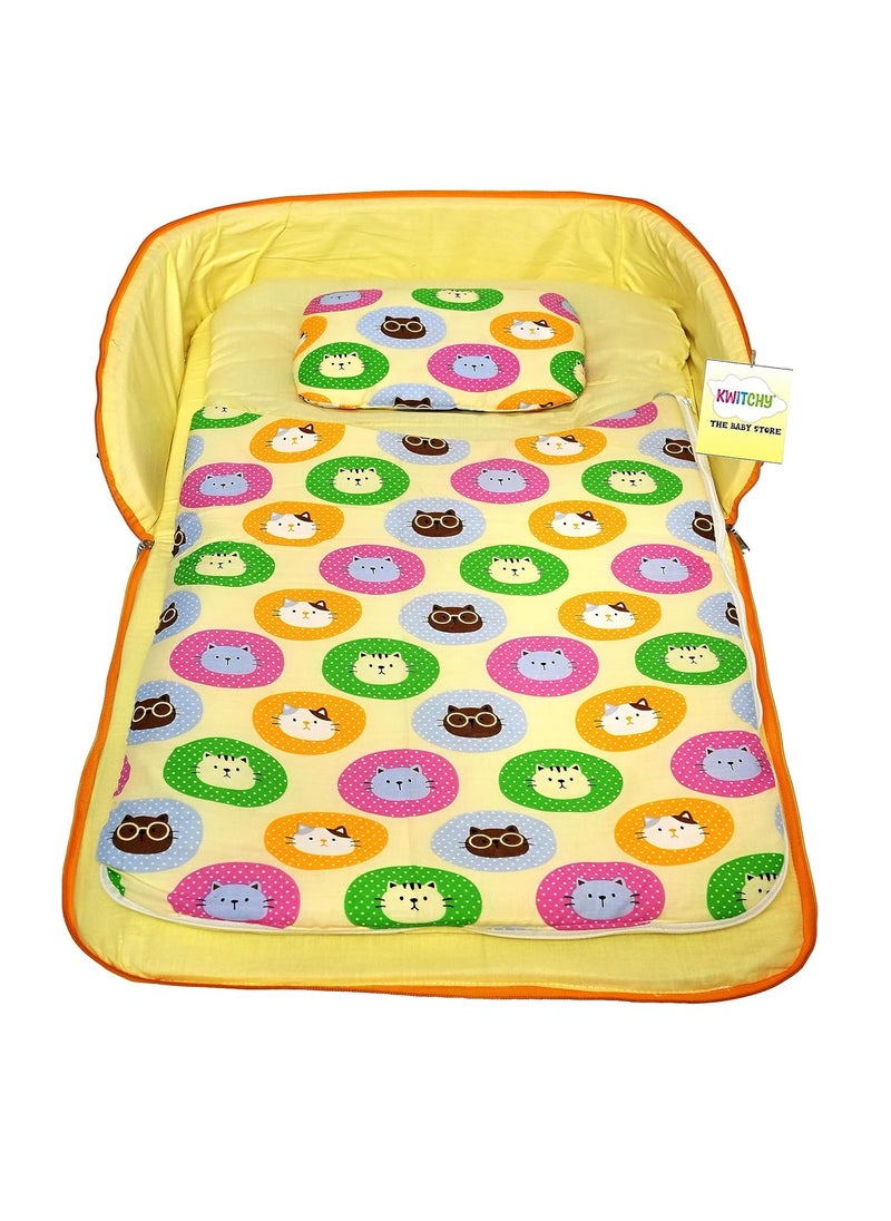 Kwitchy Baby Bedding Set Newborn Baby Bed Mattress Nest Portable Bed Sleeping Bed Carry Nests Cotton Gadda Set Infants Toddlers Girls Boys 012 Months Yellow