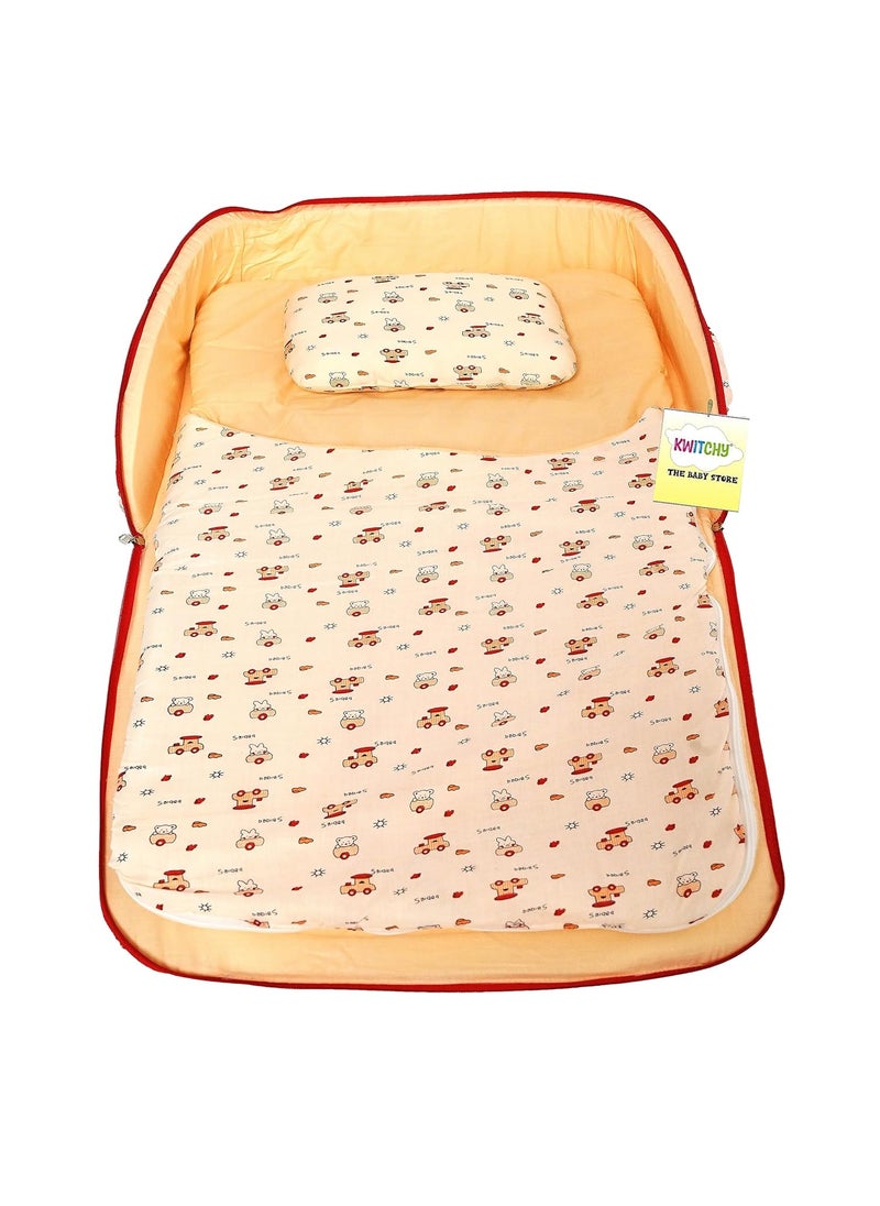 Kwitchy Baby Bedding Set Newborn Baby Bed Mattress Nest Portable Bed Sleeping Bed Carry Nests Cotton Gadda Set Infants Toddlers Girls Boys 012 Months Orange