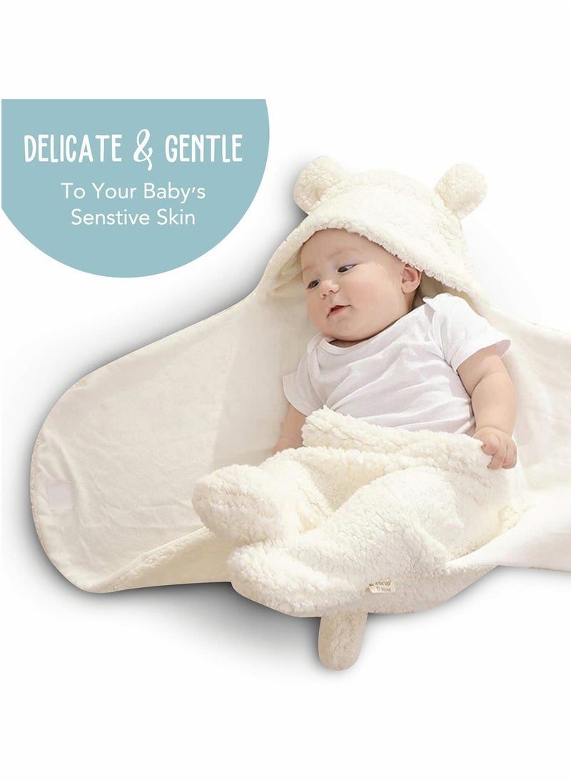 Plush Baby Swaddle Blanket for Newborns Soft Sleep Sack Ideal for Infants 0 to 6 Months Perfect Baby Shower Gift
