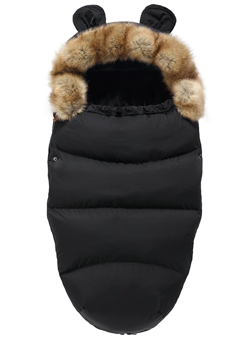 Warm Baby Footmuffs for Strollers and Pushchairs, Weatherproof Bunting Bags for Infants, Thick Winter Sleeping Bag for Car Seats, Suitable for 0,2 Years