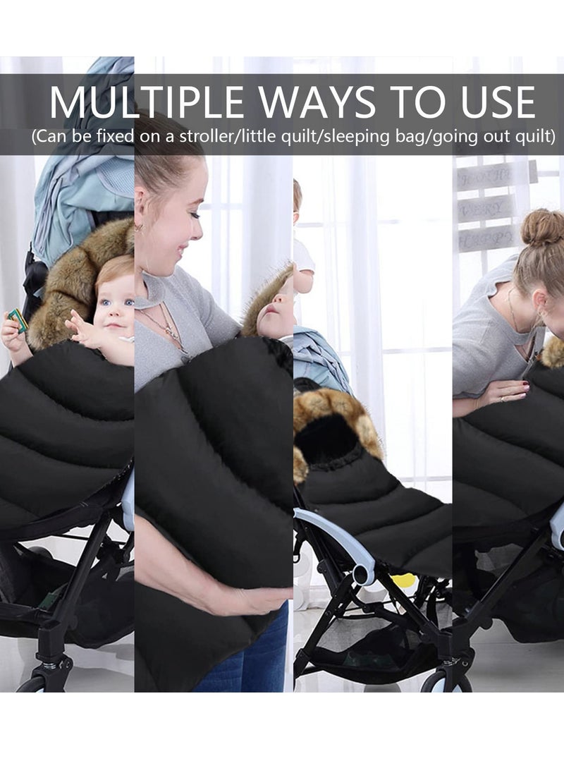 Warm Baby Footmuffs for Strollers and Pushchairs, Weatherproof Bunting Bags for Infants, Thick Winter Sleeping Bag for Car Seats, Suitable for 0,2 Years